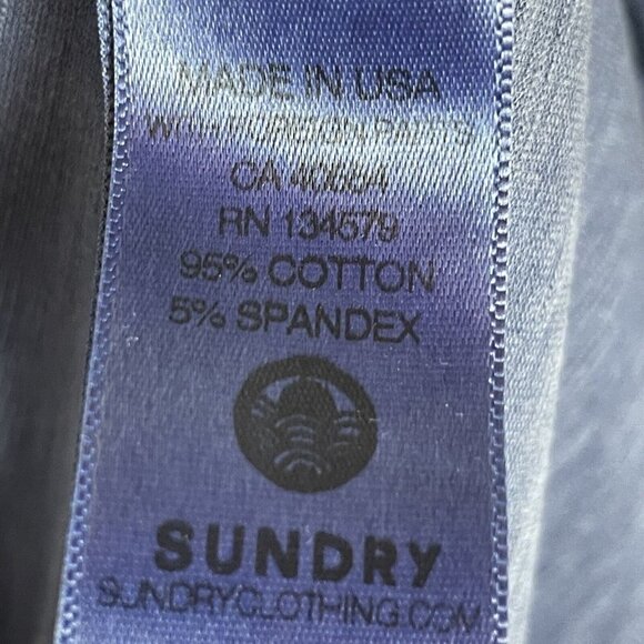 Sundry Sunday Long Sleeve Blue T-Shirt Asymmetrical Hem Dress Size S - Picture 6 of 6